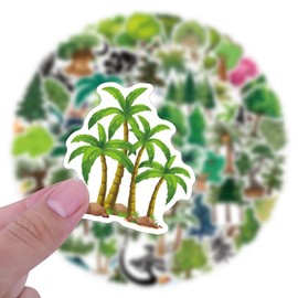 110 Pcs Tree Stickers for Teens Girls Kid Incentive Gift,Nordic Style Forest Plants Stickers for Skateboard,Guitar,Phone,Water Bottles,Graffiti Decoration Waterproof Vinyl for Wall