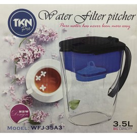 TKN Pro Pitcher Water Filter 3.5L Black BPA FREE (Replacement Filter FC-A1)