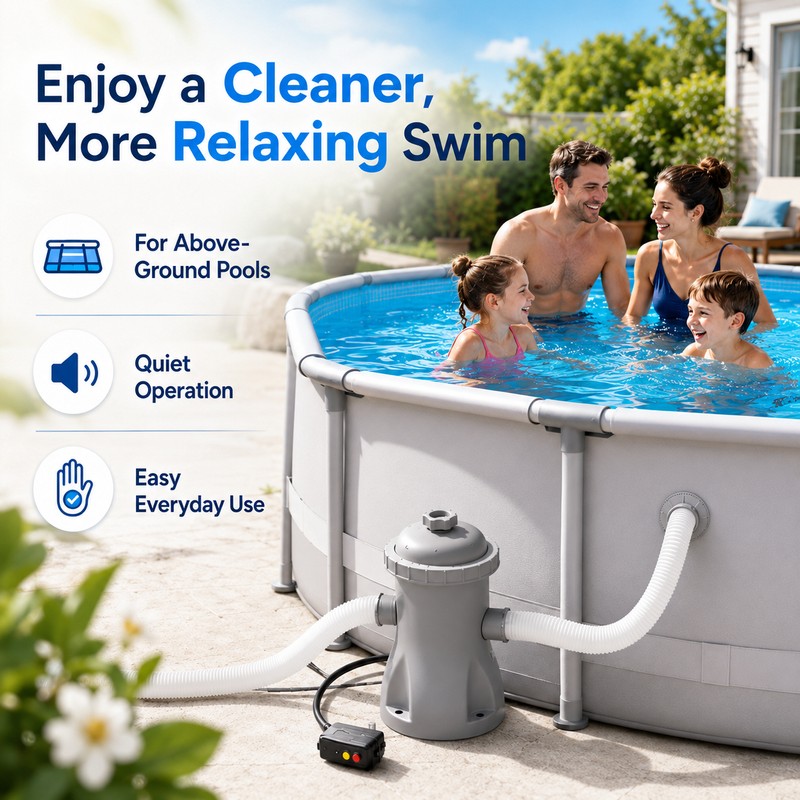 Above Ground Pool Filter Pump for Outdoor Pools – 330