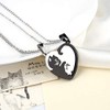 YALLNASL Cat Matching Necklaces Heart Pendant Necklace for Women Men