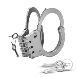 Professional Handcuffs Made of Robust Steel with 2 Keys Police Handcuffs Very Stable Security Equipment Handcuffs