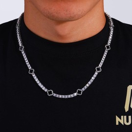 Luxury Minimalist Diamond-Encrusted Four-Leaf Clover Necklace bracelet message seller Elegant Jewelry Set Marquisediamond:_Gold + Black Enamel (Please note the ena_Bracelet 9inch (length 22.86cm)