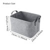 Light Grey Felt Storage Basket, Foldable Felt Storage Box, Felt