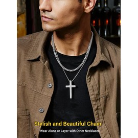 Stainless Steel Cuban Link Chain Necklace Trendy Women Men Jewelry Layering 6mm Curb Chain Necklaces