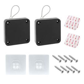 BTtime Automatic Door Closer, Pulling Force, 3.2 oz (1200 g), Automatic Door, Selectable Gravity, Door Closer, Sliding Door, Entryway, Indoor Use, Attached, Double-Sided Tape, Screws Included,