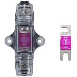 Greluma Pack of 2 100A 6-10 Gauge AWG Inline ANL MANL Fuse Holder with 2 Pieces 100A Fuse