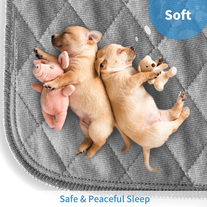 Washable Reusable Dog Pee Pads, 34"x52" Absorbent & Waterproof Puppy