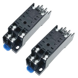 Winova Relay Socket Base - Compatible with 8 Pin Relay PYF08A, Safety Relay Ideal for HH52P and MY2J, Pack of 2