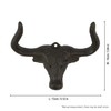 30GO Cast Iron Longhorn Steer Wall Hook-5" Bull Head Decorative
