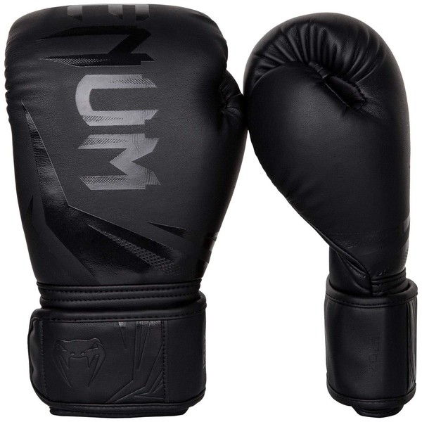 VENUM Challenger 3.0 Boxing Gloves (Black/Black, 12oz)