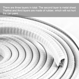 SINGARO 16.4Ft(5M) No Glue at Door Edge, Car Exterior Accessories, General Rubber Protective Strip, Door Edge Protective Device, Suitable for Cars, Trucks, SUV and ATV(White)