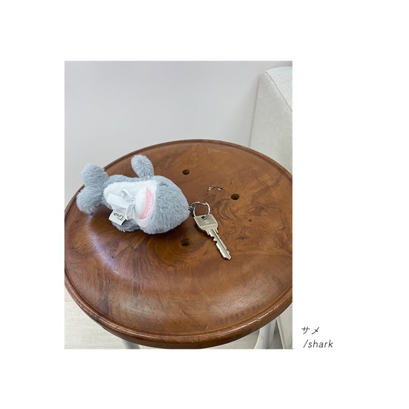 Stream Market Mascot Keychain Lanyard Charm Plush Dolphin Shark TY032-C