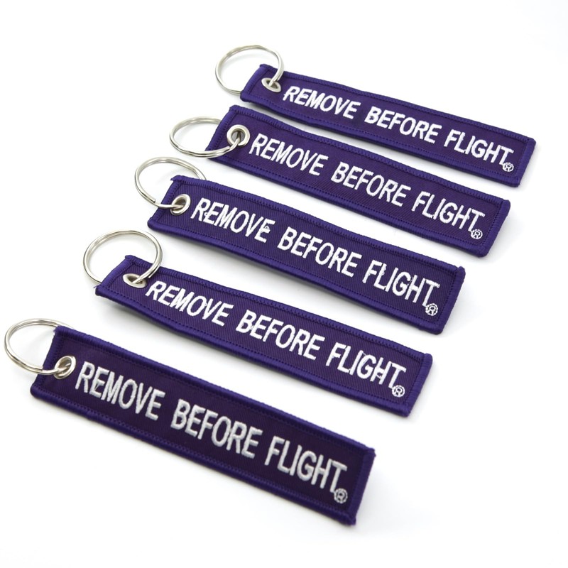 Rotary13B1 Remove Before Flight Key Chain - 5pcs - Purple