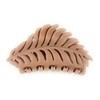Brown leaf hair clip claw butterfly clamp 3 5/8 inches