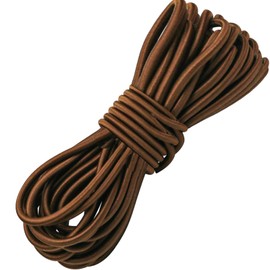 Huouo 1/4" Elastic Bungee Shock Cords, 50 Feet Marine Grade Kayak Heavy Stretch String Rope & Tie Down Trailer Straps for DIY Projects Brown