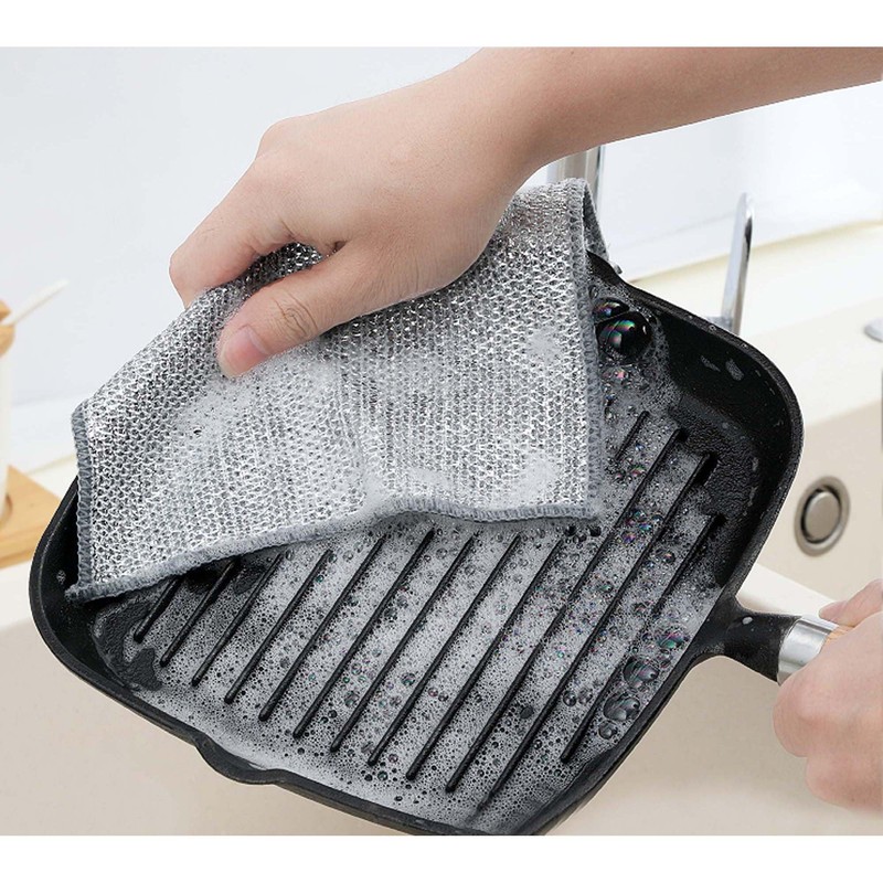 HIC Kitchen Multi-Use Non-Scratch Wire Cleaning Cloths, Set of 6