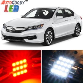 Dome, Map Reading, Courtesy Door Step Light 14 x Premium Red LED Lights Interior Package Kit for Honda Accord 2013-2019