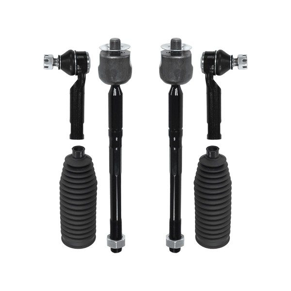 6 Pcs Tie Rod End Kit, Front Inner Outer Tie