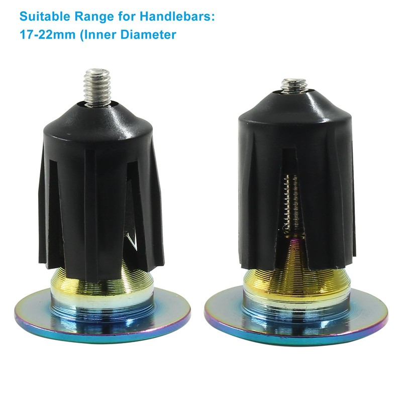 Hitefu Bike Handlebar Plugs, Rainbow Bicykle Bar End Caps for