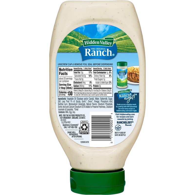 Hidden Valley Easy Squeeze Original Ranch Salad Dressing & Topping,