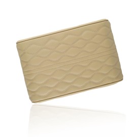 Leather Car Armrest Box Pad, Universal Heighten Waterproof Center Console Cover, Beige Car Arm Rest Cushion for Vehicle, SUV, Truck Interior Protection