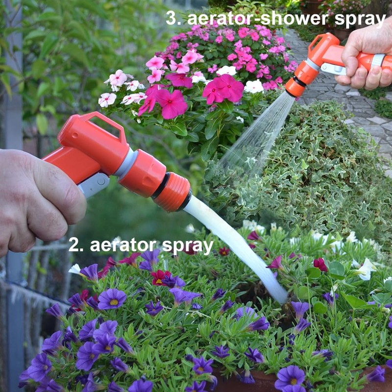 Siroflex 4615/AS Multi-Purpose Watering Gun Set, Made in Italy, Hose