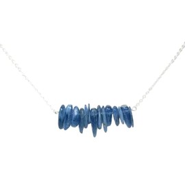 Blue Kyanite Hawaiian Chip Gemstone Necklace