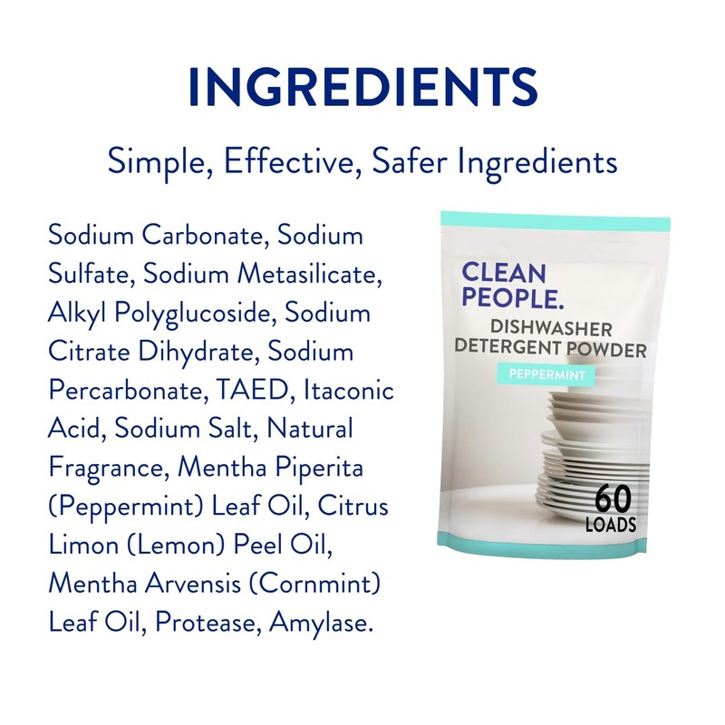 The Clean People Dishwasher Detergent Powder | Cuts Grease and
