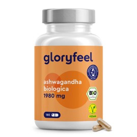 Ashwagandha Bio, 180 Capsule, Alto Dosaggio 1980mg, Ashwagandha Bio da Polvere di Ashwagandha, Vegan, Withania Somnifera Adattogeno Naturale, Rimedio Ayurvedico Stress & Mente, Testato in Laboratorio