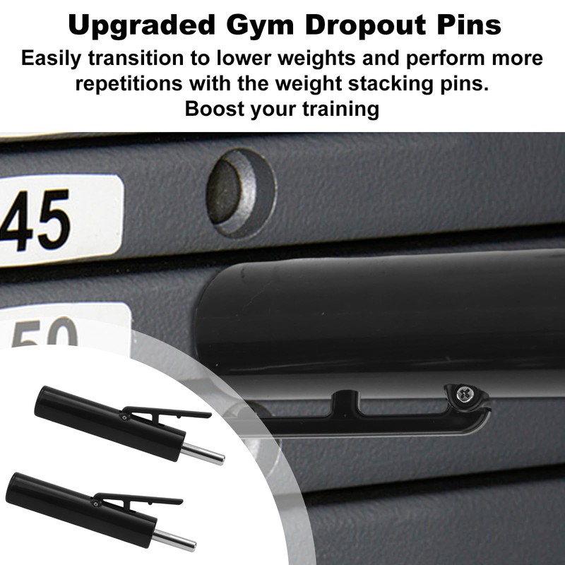 Fukaisu 2pcs Weight Stack Pins, 5/16 Inch Diameter Black Drop