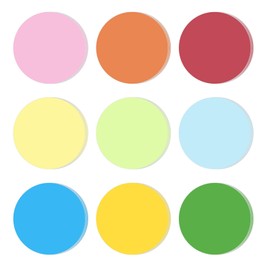 PATIKIL Round Cutouts, 72 Pack Paper Circles, Colorful Circle Cutout for Classroom Decoration DIY Craft Project, Assorted Color