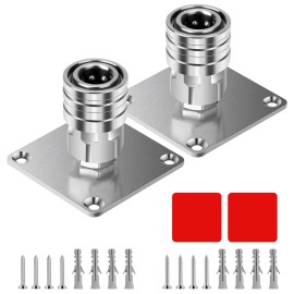 EeeKitOnline 2 pcs Foam Cannon Holder 1/4" Quick Connect Wall Mount Rack for Pressure Washer
