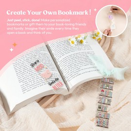 Kaciola UV DTF Bookmark Wraps -15 Sheets Acrylic Bookmark Blanks UV Stickers About Booklover Theme, Rub on Transfers for DIY Blank Bookmarks,Waterproof UV DTF Transfers Stickers for Book Lover DIY