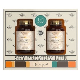 Sky Premium Life Promo 1+1 Vitamin C 1000mg 60 tabs +  Vitamin C 500mg 60 tabs