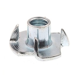 Prime-Line 9078847 T-Nuts, 4-Prong Metric, M6-1.0, Zinc Plated Steel (10 Pack)