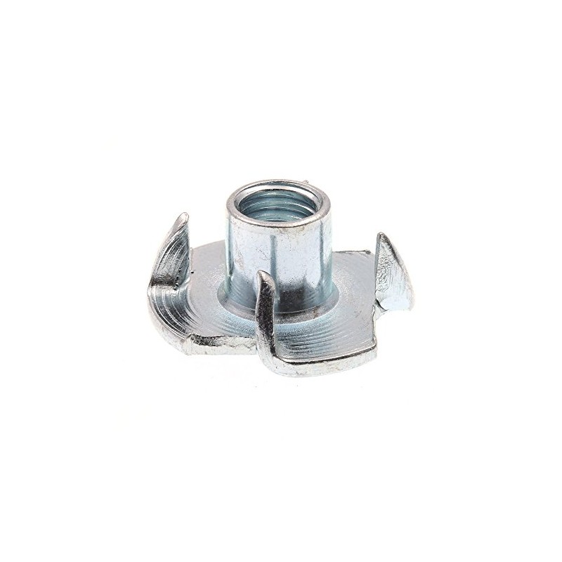 Prime-Line 9078847 T-Nuts, 4-Prong Metric, M6-1.0, Zinc Plated Steel (10