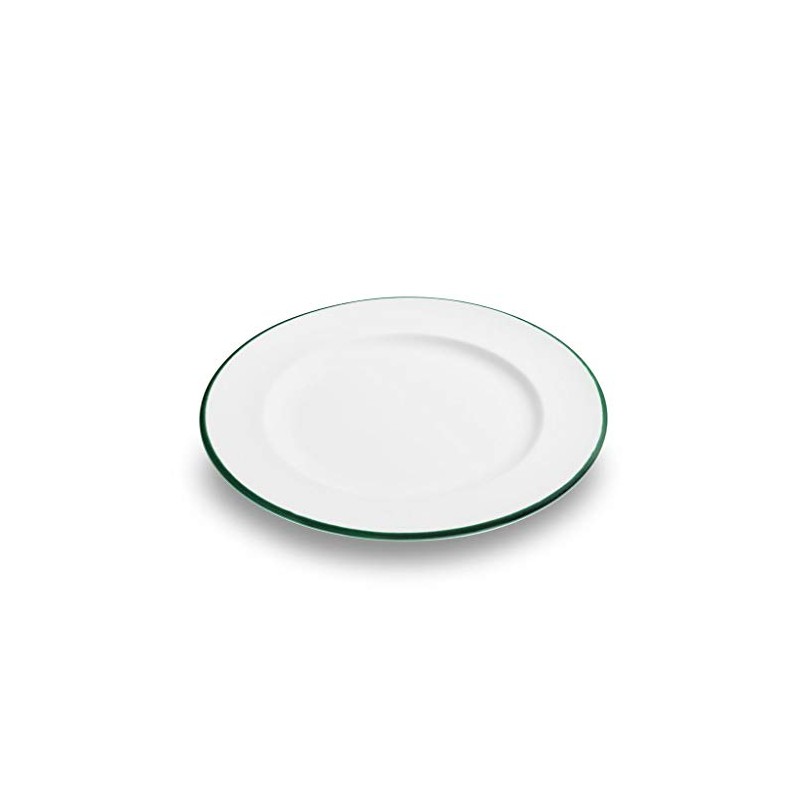 GMUNDNER KERAMIK Dessert Plate Gourmet Diameter 22 cm Green Rim