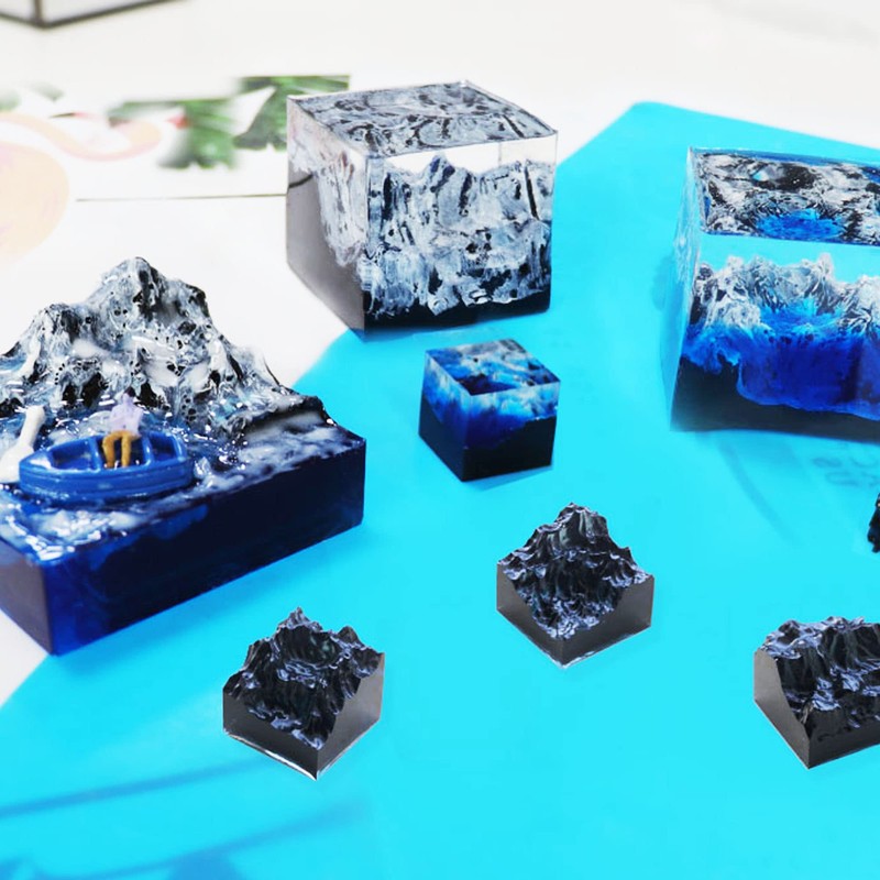 Woohome Silicone Mould for Resin, 6 PCS Mountain Peak Resin