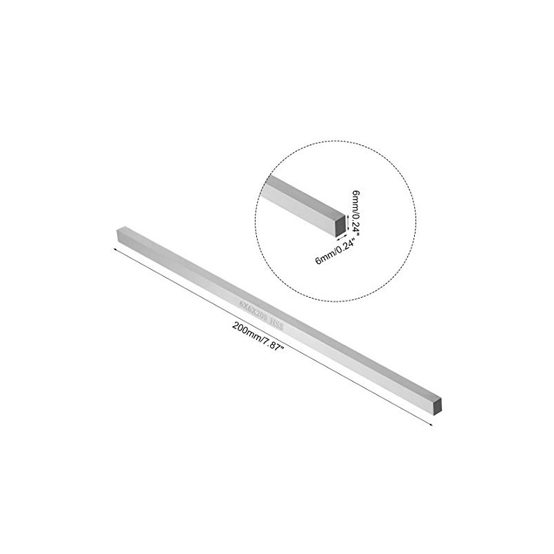 sourcing map HSS Lathe Tool Bit 6mm x 6mm x