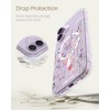 Bonita Funda Magnética Iphone Transparente Delgada Compatible Magsafe Patrón Floral