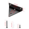 2 Pcs Black Floating Shelf Brackets, 4 Inch Invisible Triangle