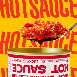 GOOD LUCK Mushroom Hot Sauce, Spicy Chili Oil and Chili Paste with High-Grade Mushroom Instant Mushroom Sauce, Chopped Chili Sauce,Fresh Pepper,Soybean,Garlic, 36 Cans,2 Flavors