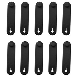 LQ Industrial 10PCS 12x53mm Black Cable Ties Rubber Cord Clamps Wire Management Strap Suitable for Motorcycles Automobiles Mechanical Product and Home Charger