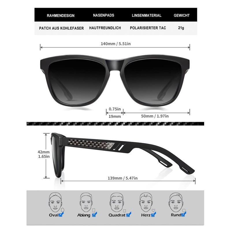 ANYLUV Sunglasses Men's Polarised Updated Sunglasses Women with UV400 Protection