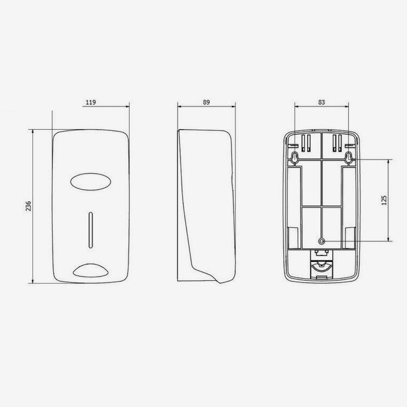 Jofel AC27650-MT Refillable Soap Dispenser, Smart Black, Matte, Black