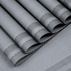 EXCOVIP Set of 8 Placemats, Non-Slip Crossweave Woven Vinyl Insulation Place Mat Washable Table Mats For Restaurants Party Decoration 45 x 30 cm(Grey)