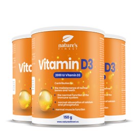 Nature's Finest Vitamin D3 Powder 2000IU | 50µg of Vitamin D per Serving | Most Bioavailable Form of Vitamin D3 Powder | for Vegetarians and Vegans