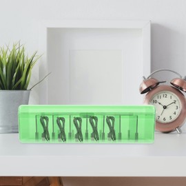 Operitacx 1 Set Data cable storage box cord management bins acrylic charger organizer cord storage for headset charger cable appliances flex holder the pet electronic management box