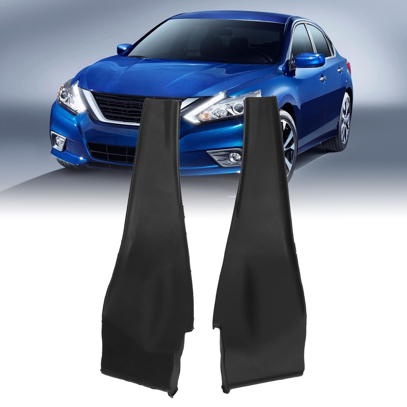 1Pair Front Cowl Extension Trim Cover Black Left Right Windshield