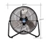 B-Air Firtana 20" High Velocity Electric Garage Floor Fan for